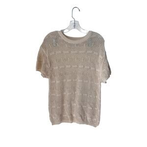 Urban Outfitters BDG Cream Knit Swim Coverup Top Size Small